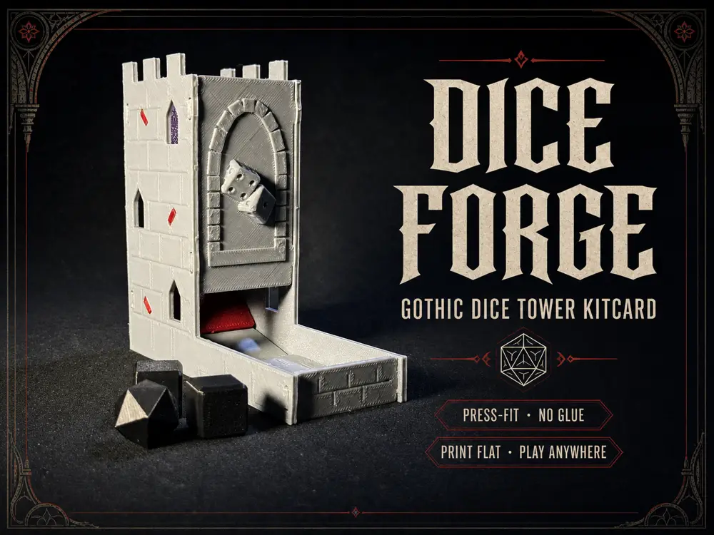 Dice Forge KitCard – Gothic Pocket Dice Tower