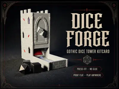Dice Forge KitCard – Gothic Pocket Dice Tower