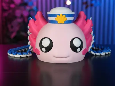 Axolotl Bag with Sailor Hat 🩷