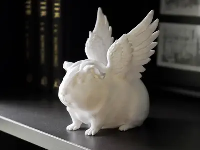 Guinea Pig with Angel Wings