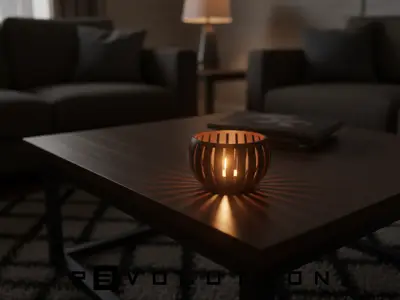 Round tealight holder
