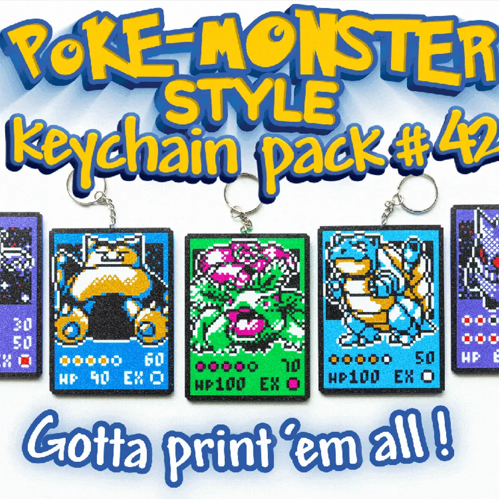Pokemon Keychain TCG Pack #42 Gengar Snorlax Blastoise Haunter Venusaur
