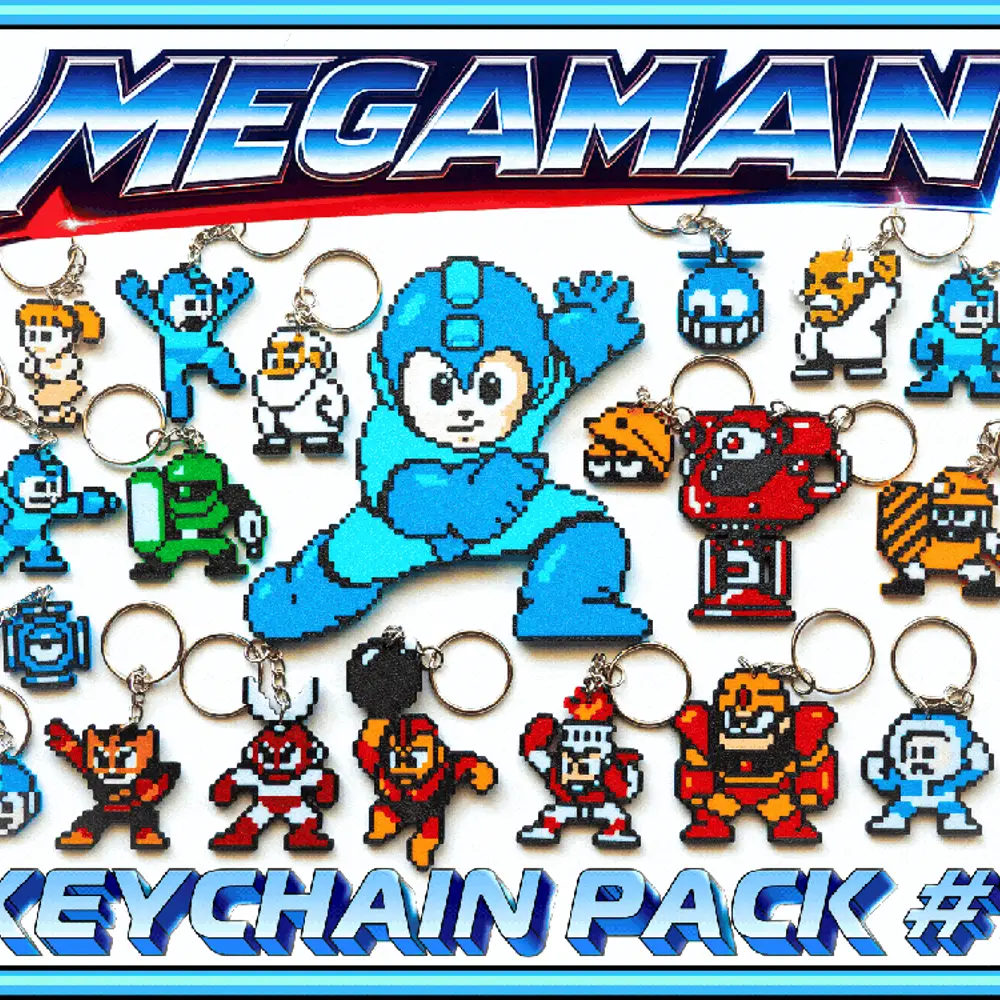 Mega Man 1 Keychain Pack! - Retro 8-bit NES Game