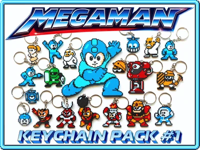 Mega Man 1 Keychain Pack! - Retro 8-bit NES Game