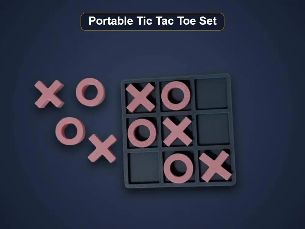 Portable Tic Tac Toe Travel Game