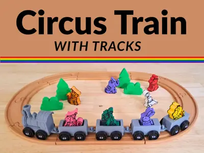 Circus Animal Train with Tracks