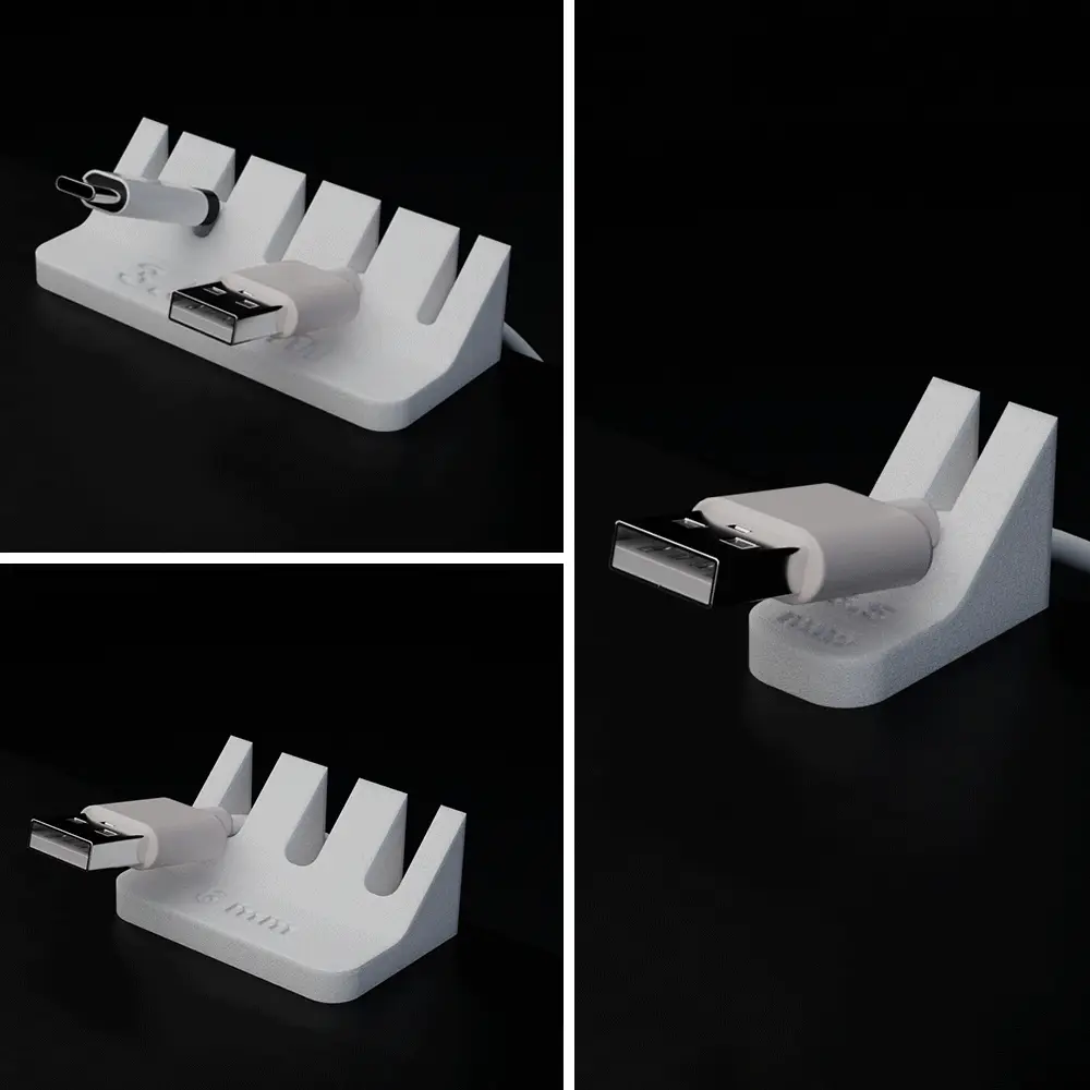 Desk Cable Organizer | 45° Minimalist Set