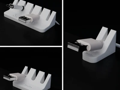Desk Cable Organizer | 45° Minimalist Set