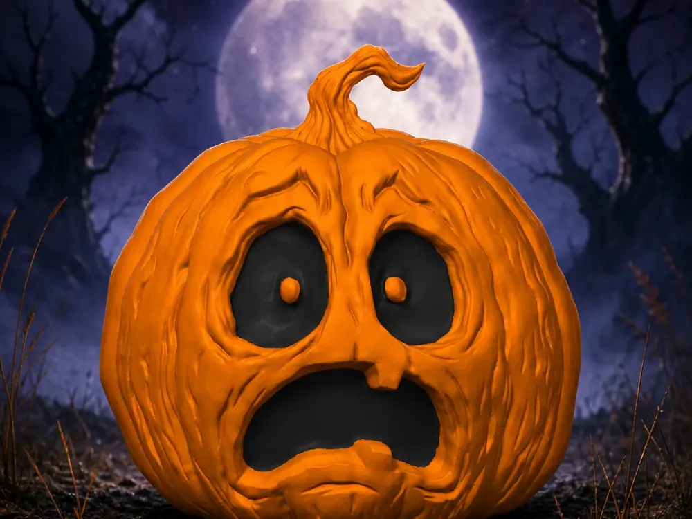 Scary pumpkin Jack-o'-lantern