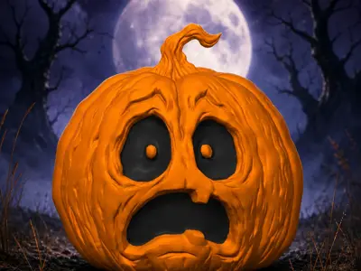 Scary pumpkin Jack-o'-lantern