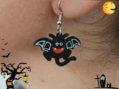 Bat Halloween Earrings