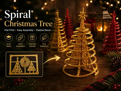 Christmas Tree Kit Card – Spiral Tree Decoration