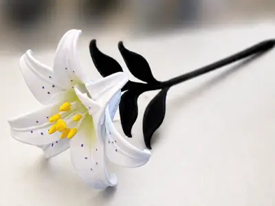 Elegant Lily Flower – Decorative Floral Sculpture