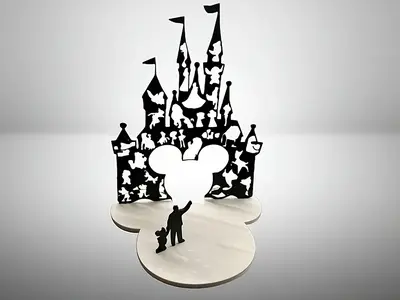 Disney castle with base