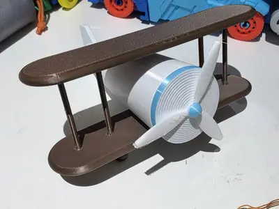 Vintage Biplane – 3D Printed Decorative Model