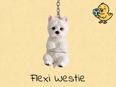 West Highland White Terrier – Articulated Cute Westie Toy Dog