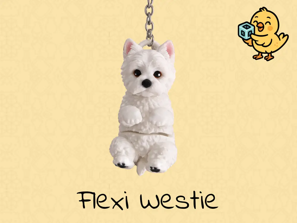 West Highland White Terrier – Articulated Cute Westie Toy Dog