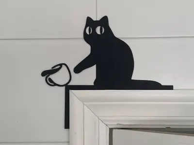 Funny Cat Wall Art | 3D Printed Decoration