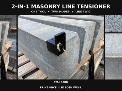Universal Masonry Line Tensioner 2-in-1 and Masonry Line Twig