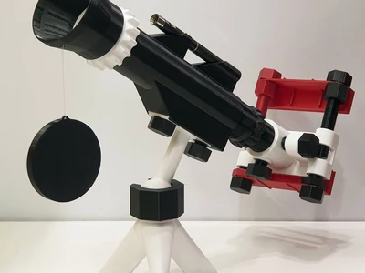 Telescope with laser and phone holder