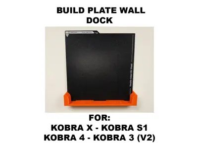 Kobra Build Plate Wall Dock - Kobra X - Kobra S1 - Kobra 4 - Kobra 3 - Kobra 3 V2