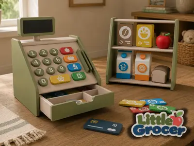 Little Grocer | A Pretend Grocery Store Playset | Multicolor