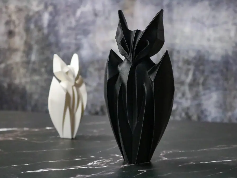 Minimalist bat sculpture