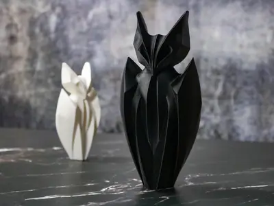 Minimalist bat sculpture