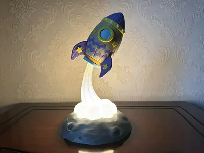 Wooden barrel small rocket aromatherapy night light 木桶小火箭 香薰小夜灯