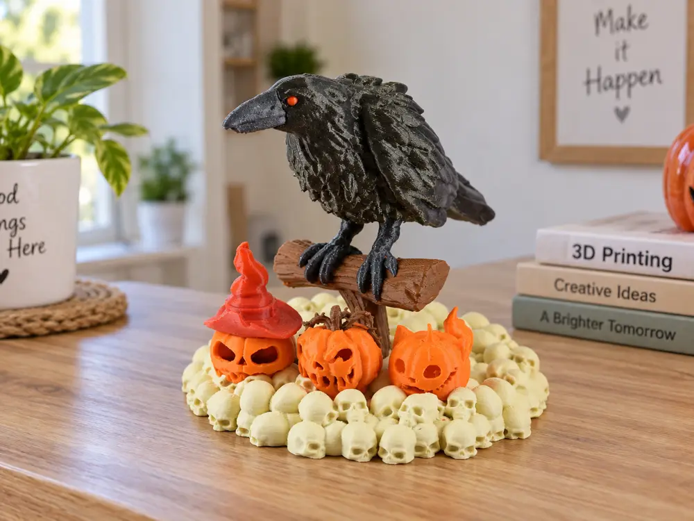 Halloween Raven Pumpkin