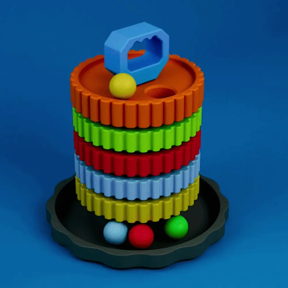 Gear Drop Tower | Interactive Montessori Gravity Toy