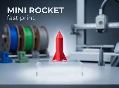Cute Desktop Micro Rocket