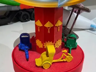 Vietnamese Xích Lô Carousel – 3D Printable Model