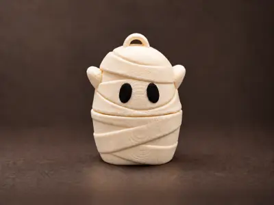 Cute Flexi Mummy Keychain - No Supports - Halloween Design