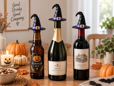 Witch Hat Bottle Topper – Halloween Bottle Decor