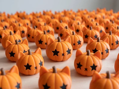 Pumpkin cat halloween decoration