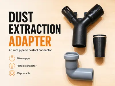 40 mm pipe to Festool Dust Extraction Adapter