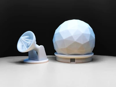 Rotating Satellite Dish with Radome