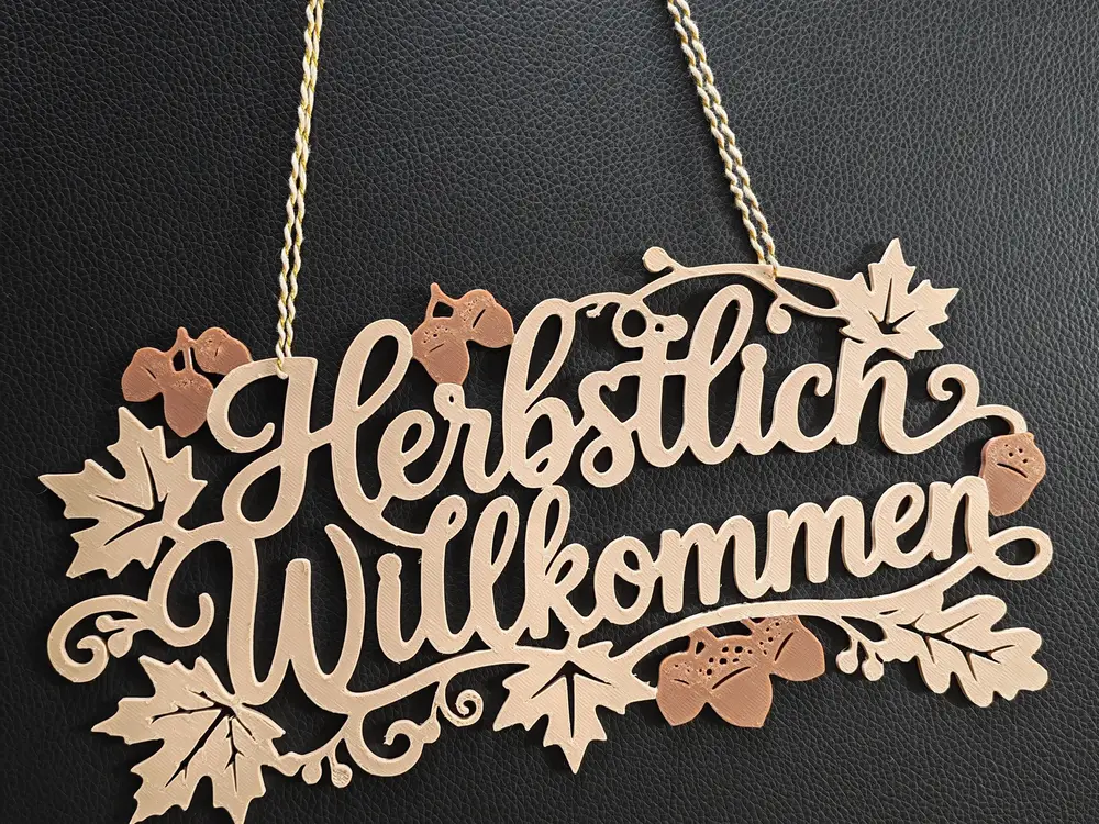 Herbstlich Willkommen Türschild Herbst