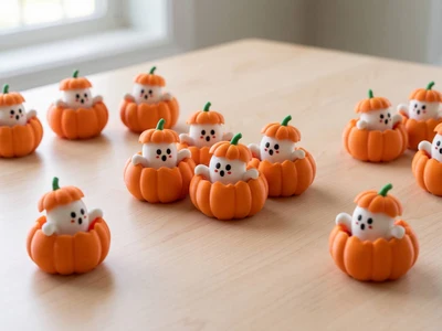 Ghost inside pumpkin halloween toy