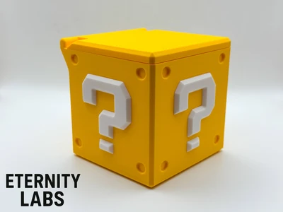 Print-in-Place Mario Question Box - Hinged Lid
