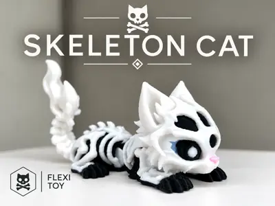 Skeleton cat-cat flexi toy articulated cat