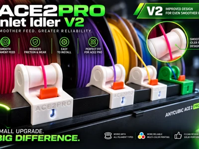 Anycubic ACE2Pro Inlet Idler – Improved Filament Guide V2