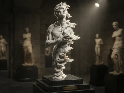 DAVID statue - dissolving sculpture
