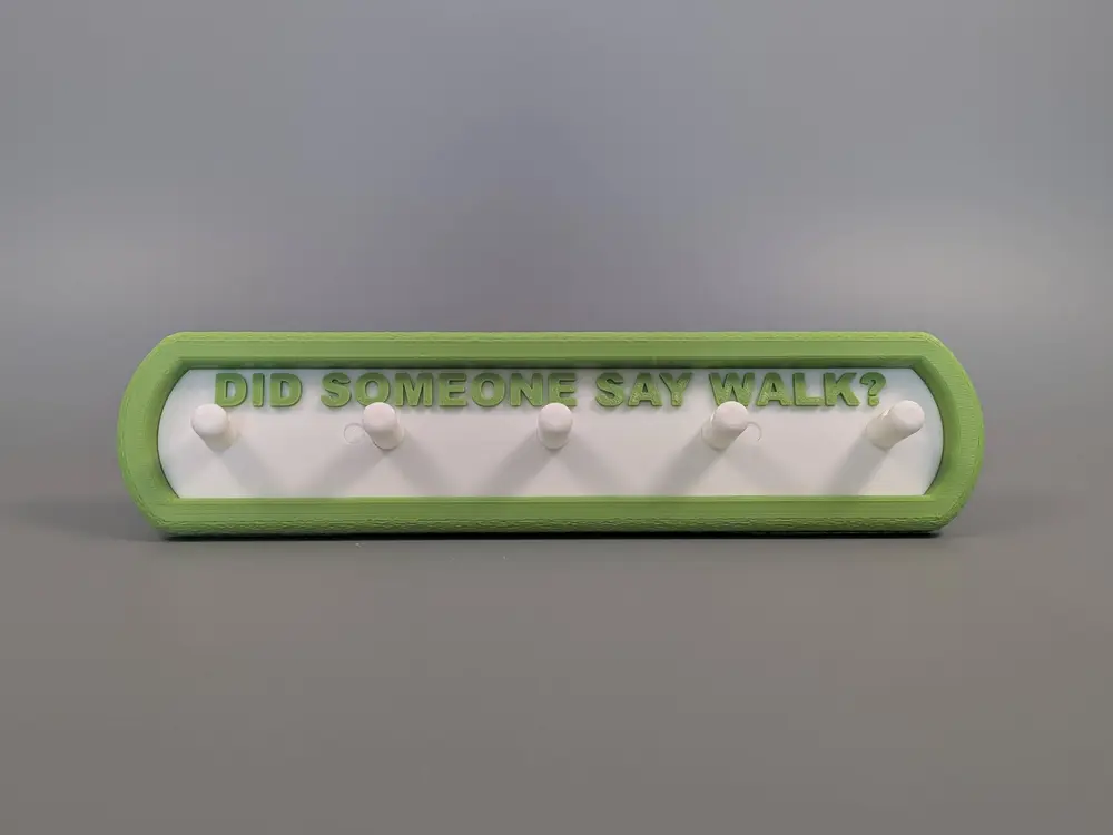 Dog Leash Wall Holder – “Did Someone Say Walk?"