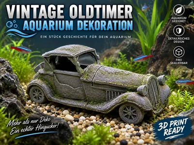 Oldtimer Auto – Aquarium Deko | Vintage Car Decoration