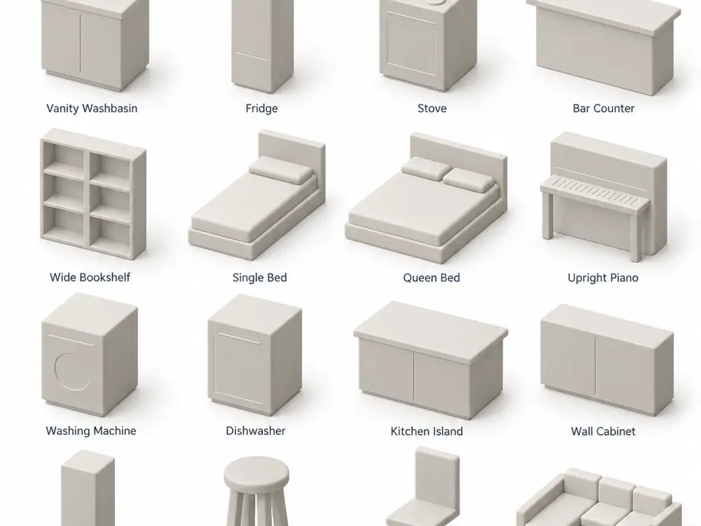 Architecture Furniture Models Scale 1:50