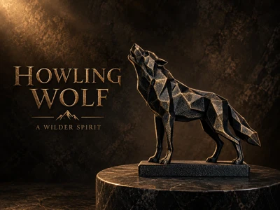 Howling Wolf Sculpture