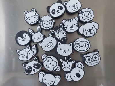 Cute Fridge Magnets (Colorable OR Pre-Colored)