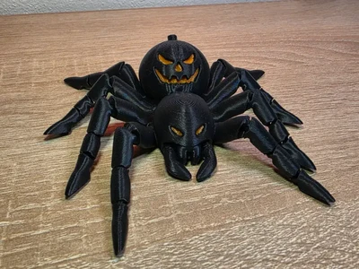 Flexi Pumpkin Spider – Articulated Halloween Model